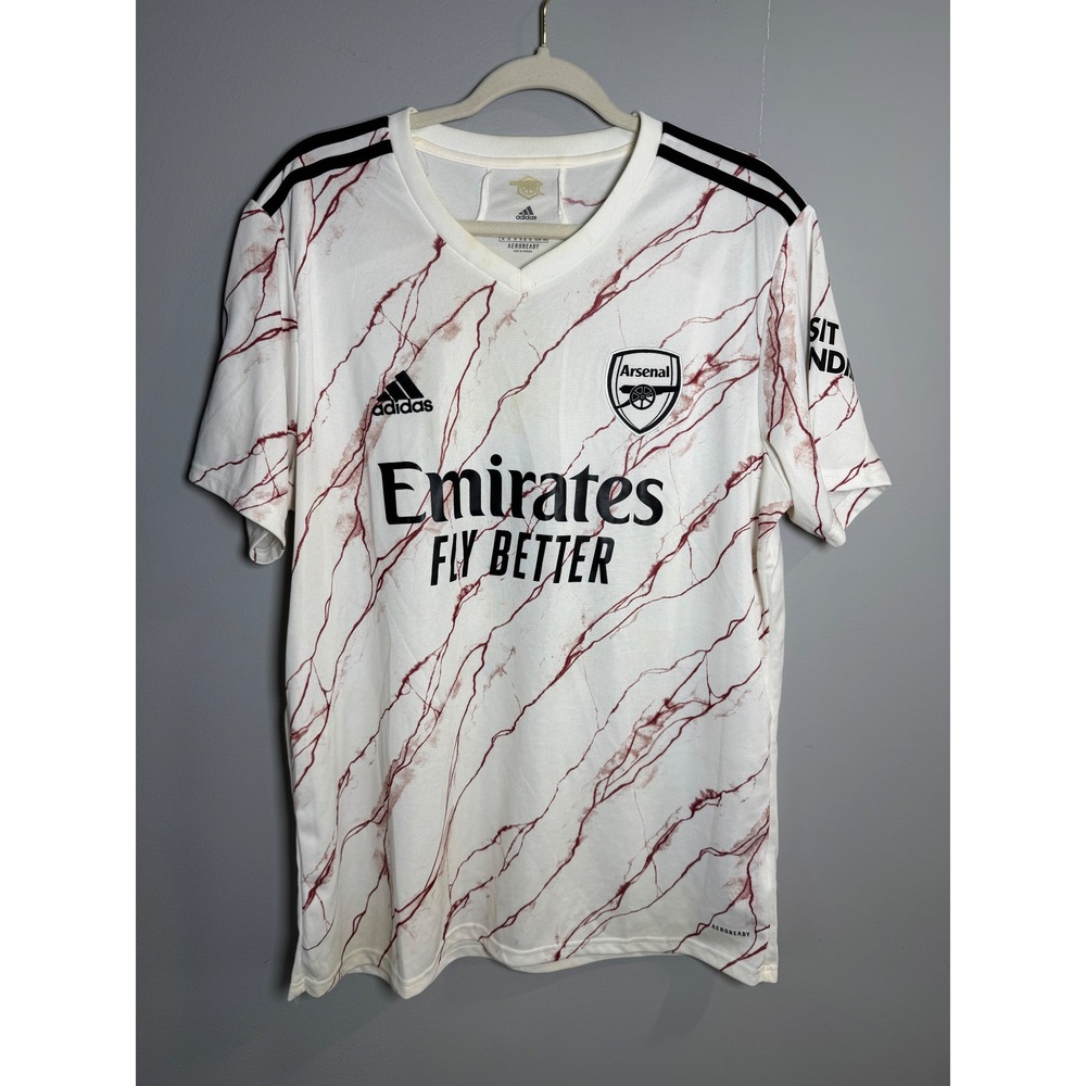 adidas Arsenal White and Red Marble Away Jersey